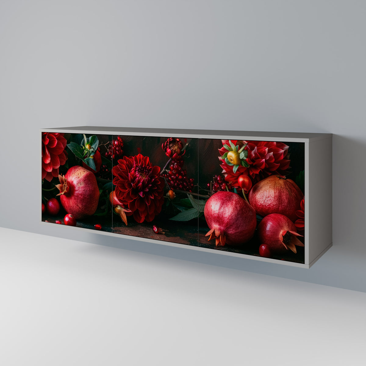 DAHLIAS AND POMEGRANATES 3-türiges Sideboard