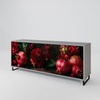 DAHLIAS AND POMEGRANATES Sideboard mit 3 Türen in Grau