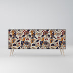 EMINENT HOOPOE 3-Door Sideboard in Grey Finish