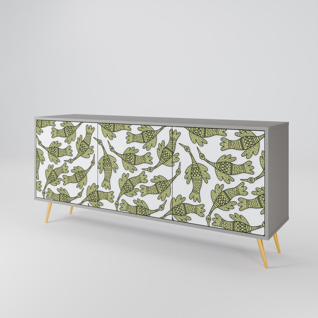 SEEDLING SONGBIRD Sideboard mit 3 Türen in grauem Finish