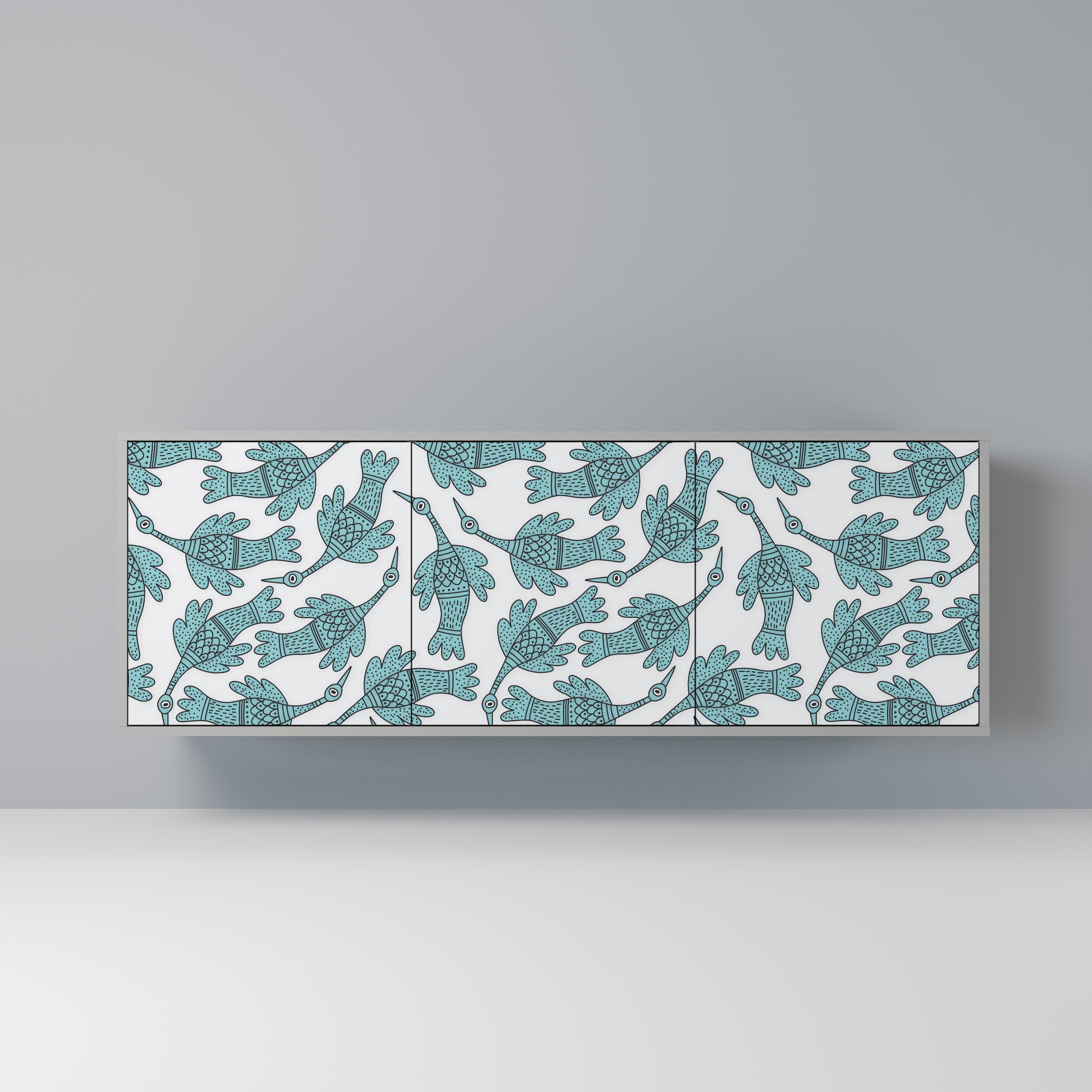 WATERSPOUT SONGIBIRD Sideboard mit 3 Türen in grauer Ausführung