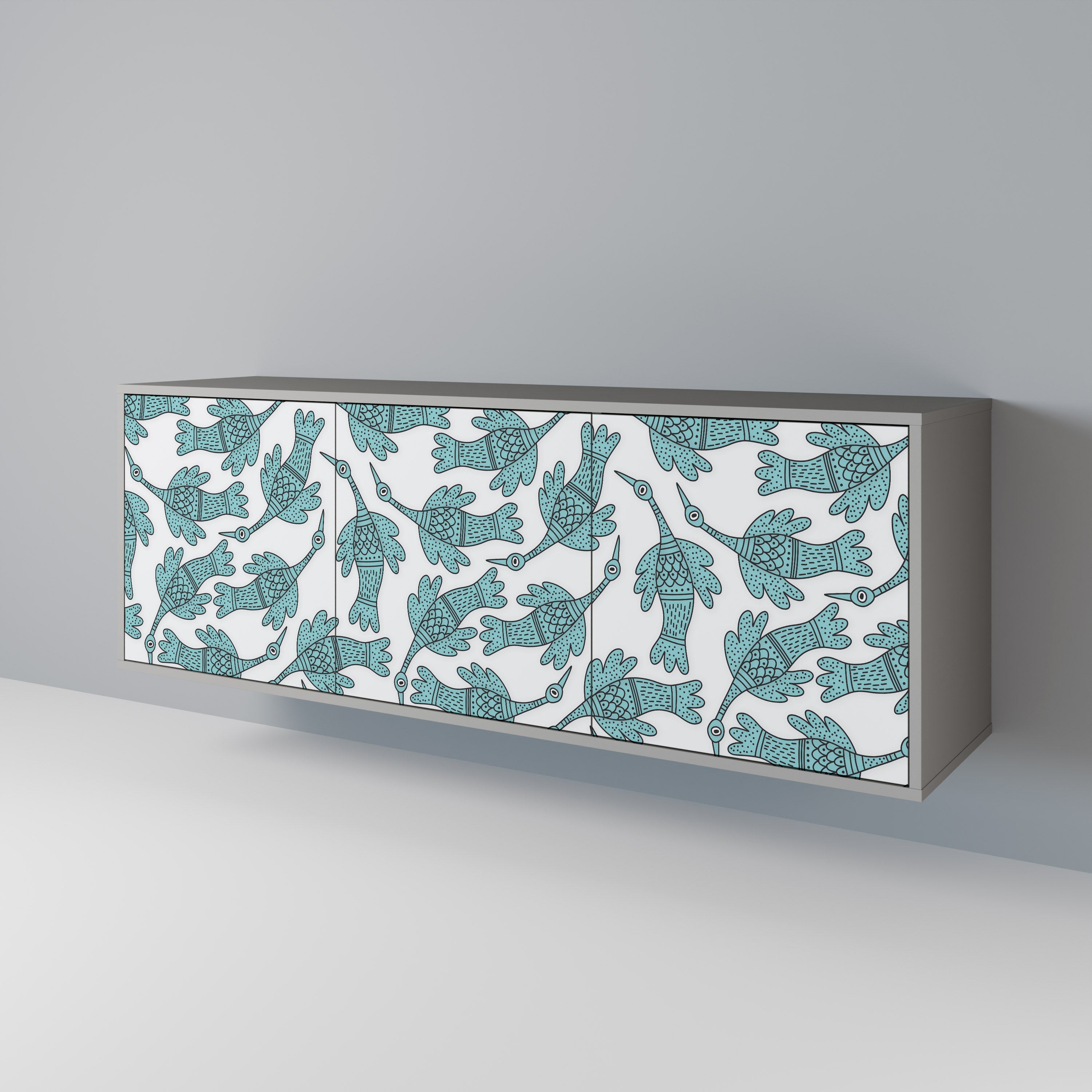 WATERSPOUT SONGIBIRD Sideboard mit 3 Türen in grauer Ausführung