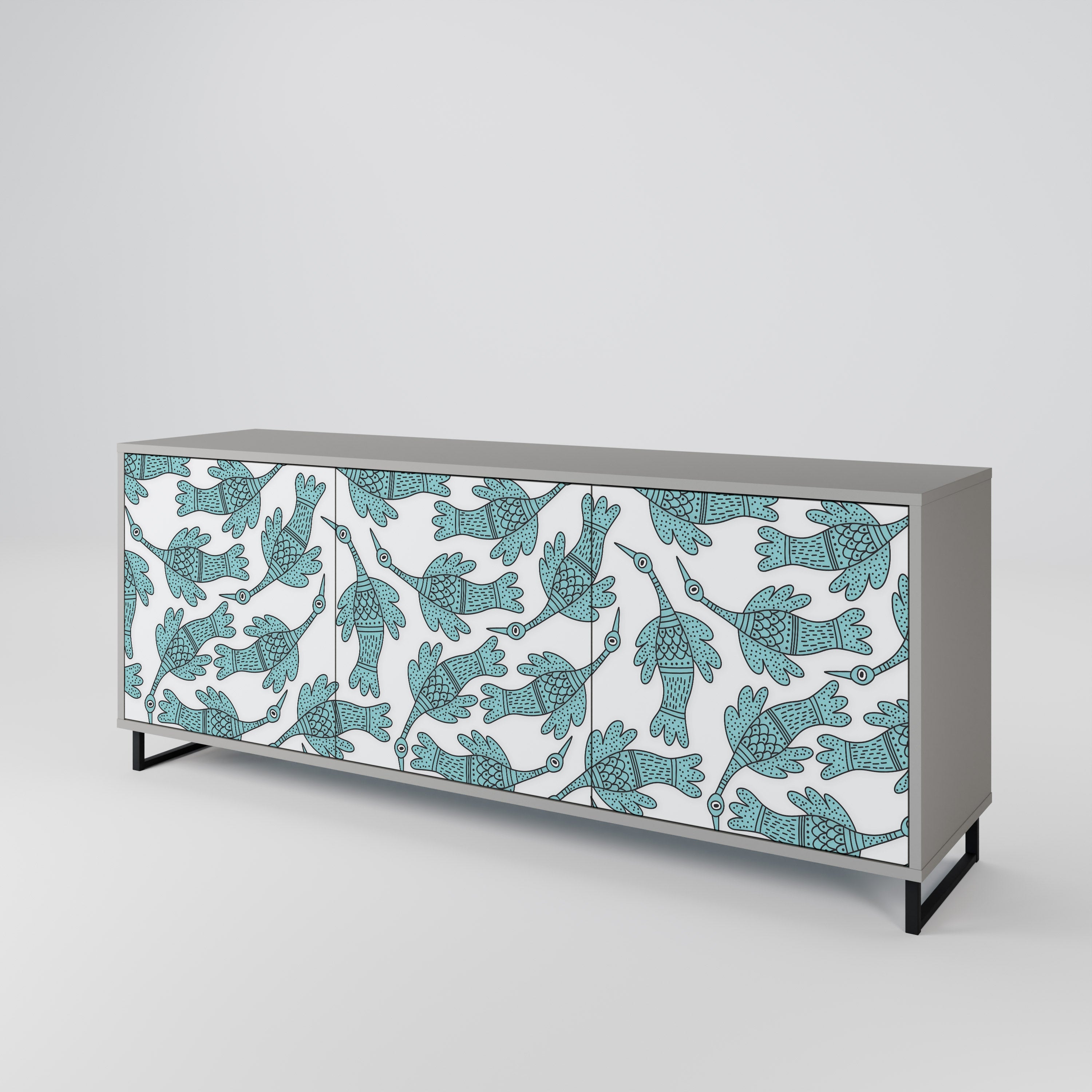 WATERSPOUT SONGIBIRD Sideboard mit 3 Türen in grauer Ausführung