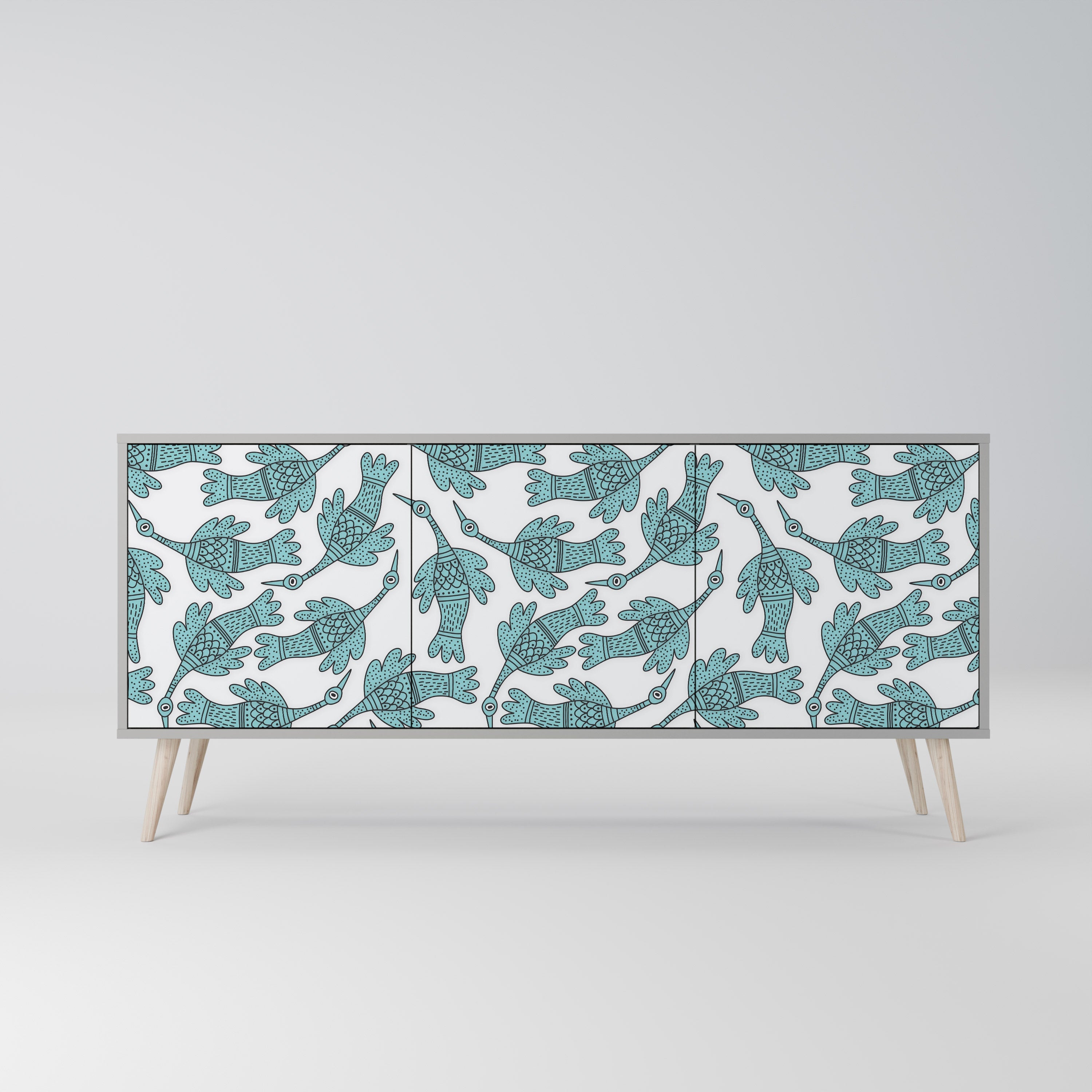 WATERSPOUT SONGIBIRD Sideboard mit 3 Türen in grauer Ausführung