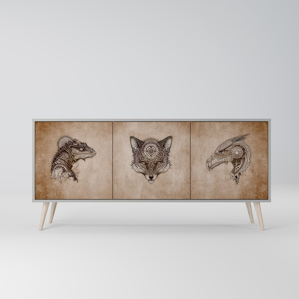 STEAMPUNK CLAN 3-türiges Sideboard