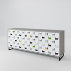 CATS COMPILATION Sideboard mit 3 Türen in Grau