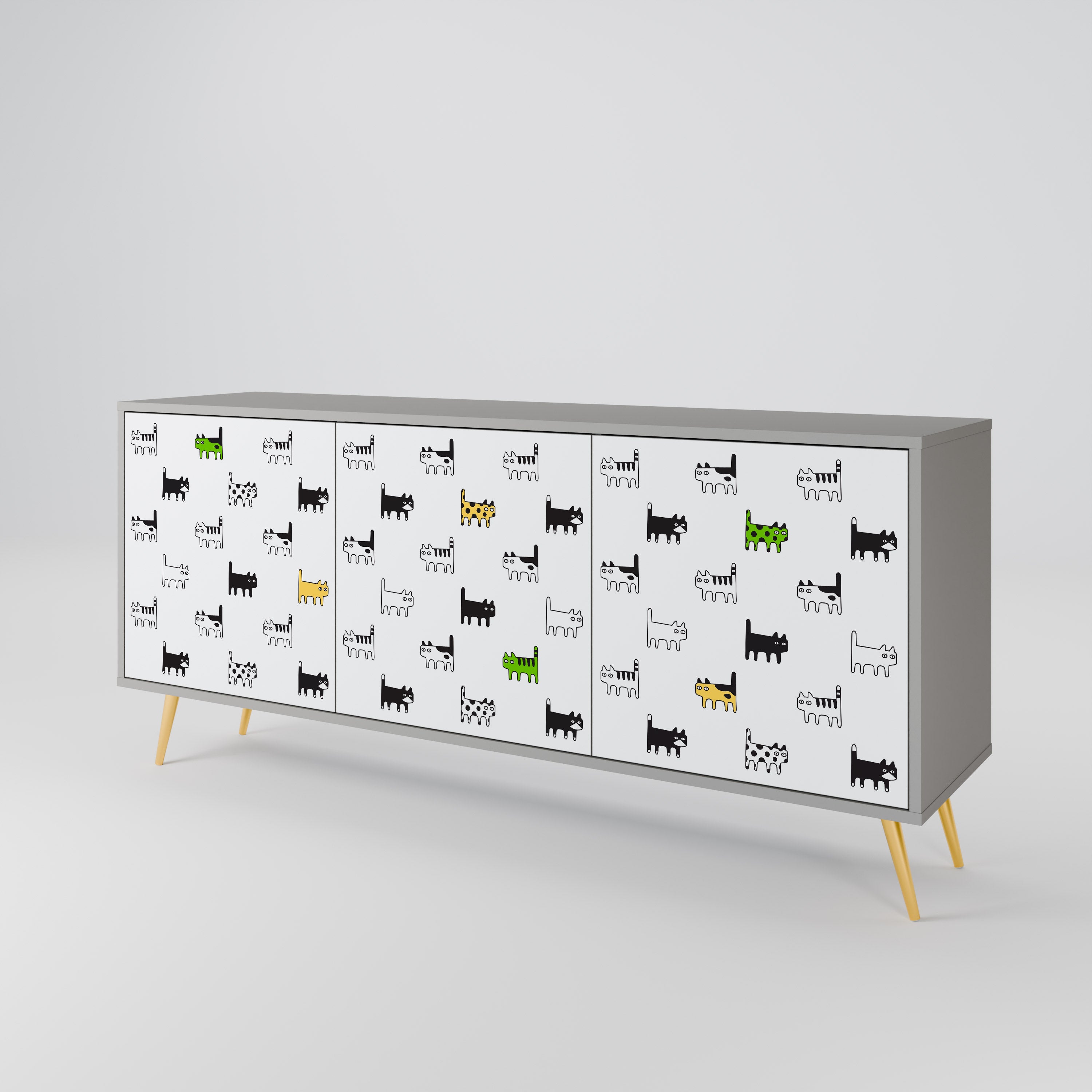 CATS COMPILATION 3-Door Sideboard