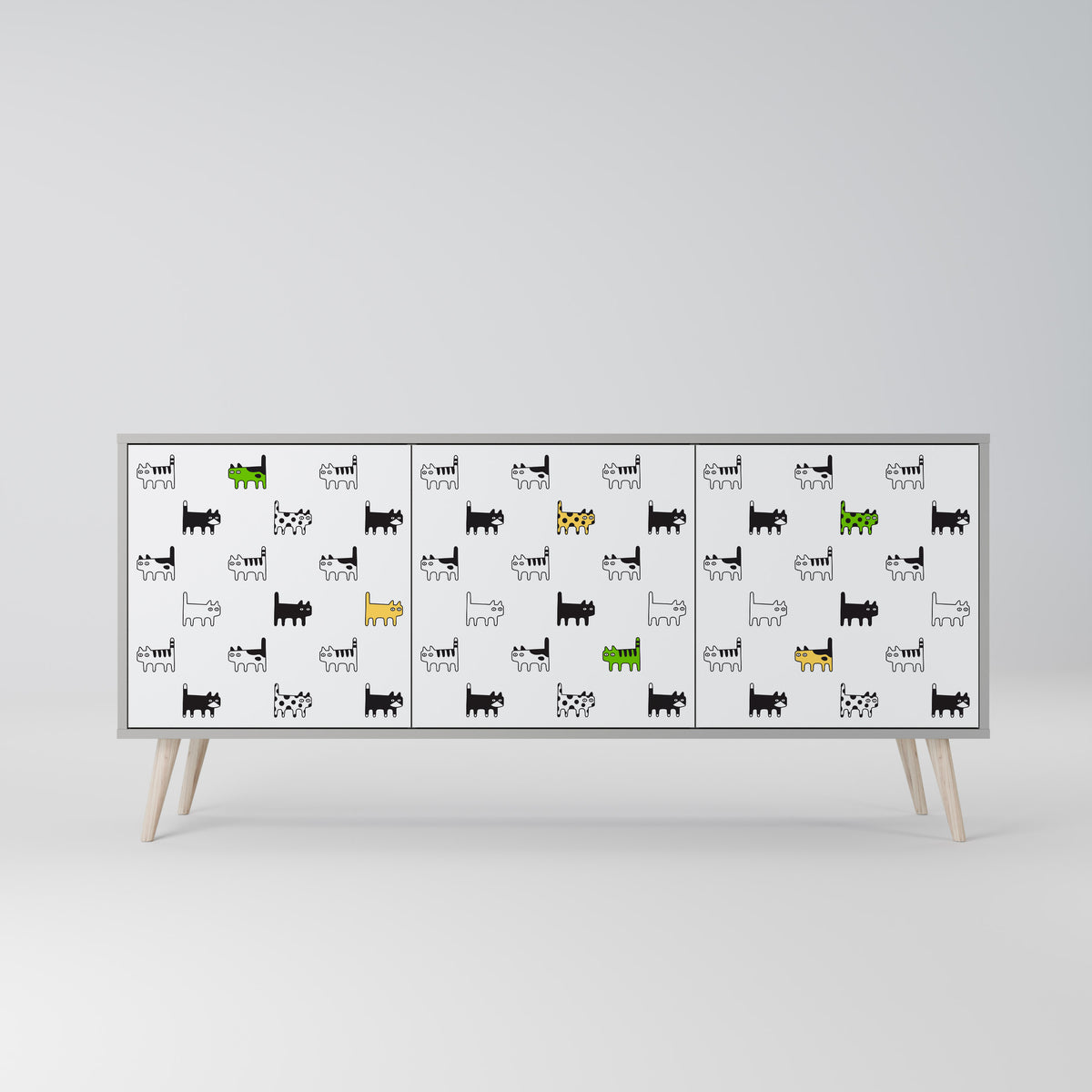 CATS COMPILATION 3-türiges Sideboard