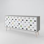 CATS COMPILATION Sideboard mit 3 Türen in Grau