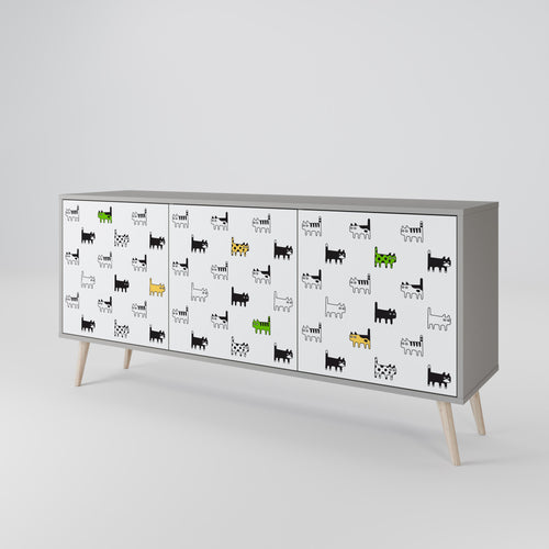 CATS COMPILATION Sideboard mit 3 Türen in Grau