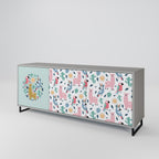 COLORFUL ALPACAS Sideboard mit 3 Türen in Grau