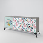 COLORFUL ALPACAS Sideboard mit 3 Türen in Grau