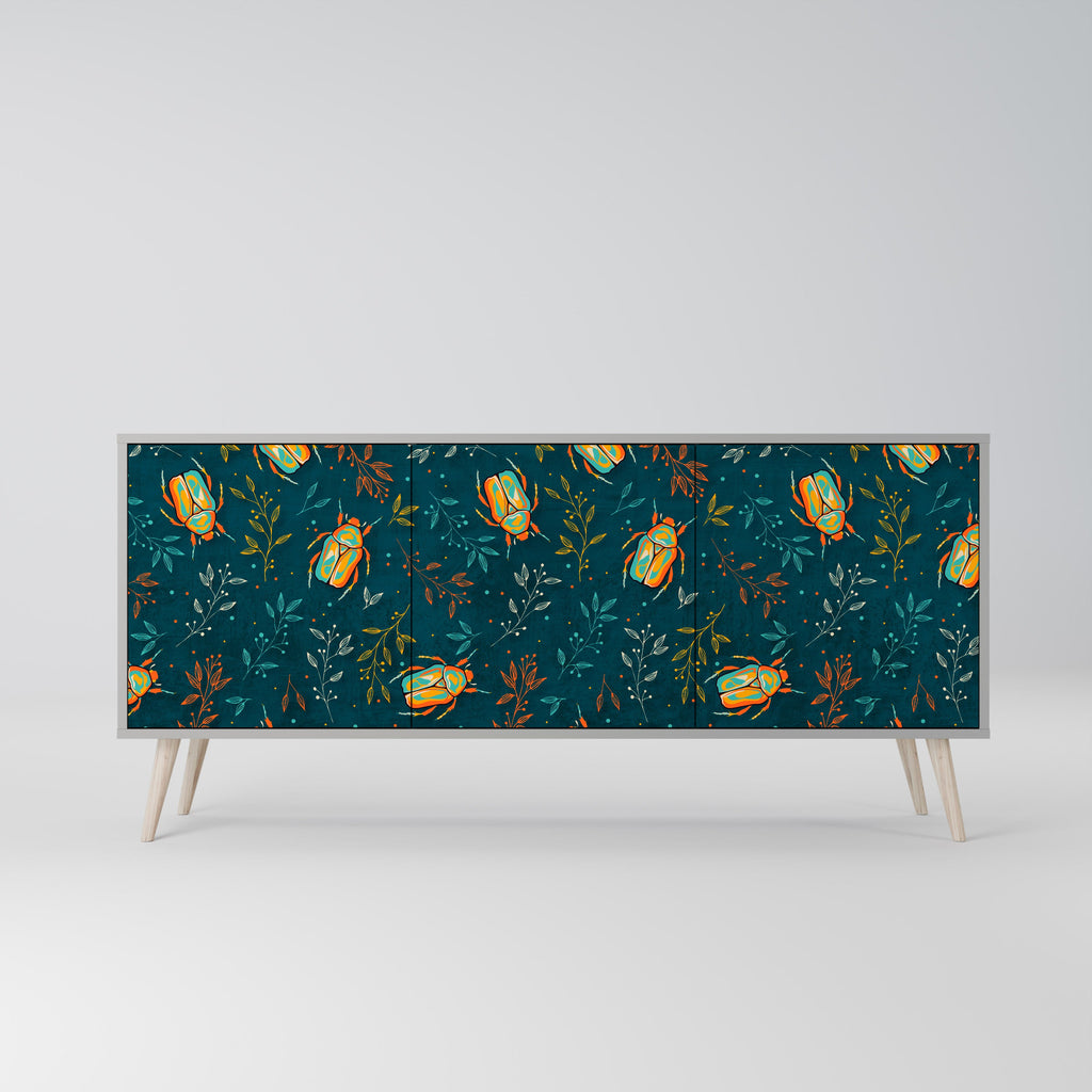 AUTUMN INSECTS Sideboard mit 3 Türen in grauer Ausführung