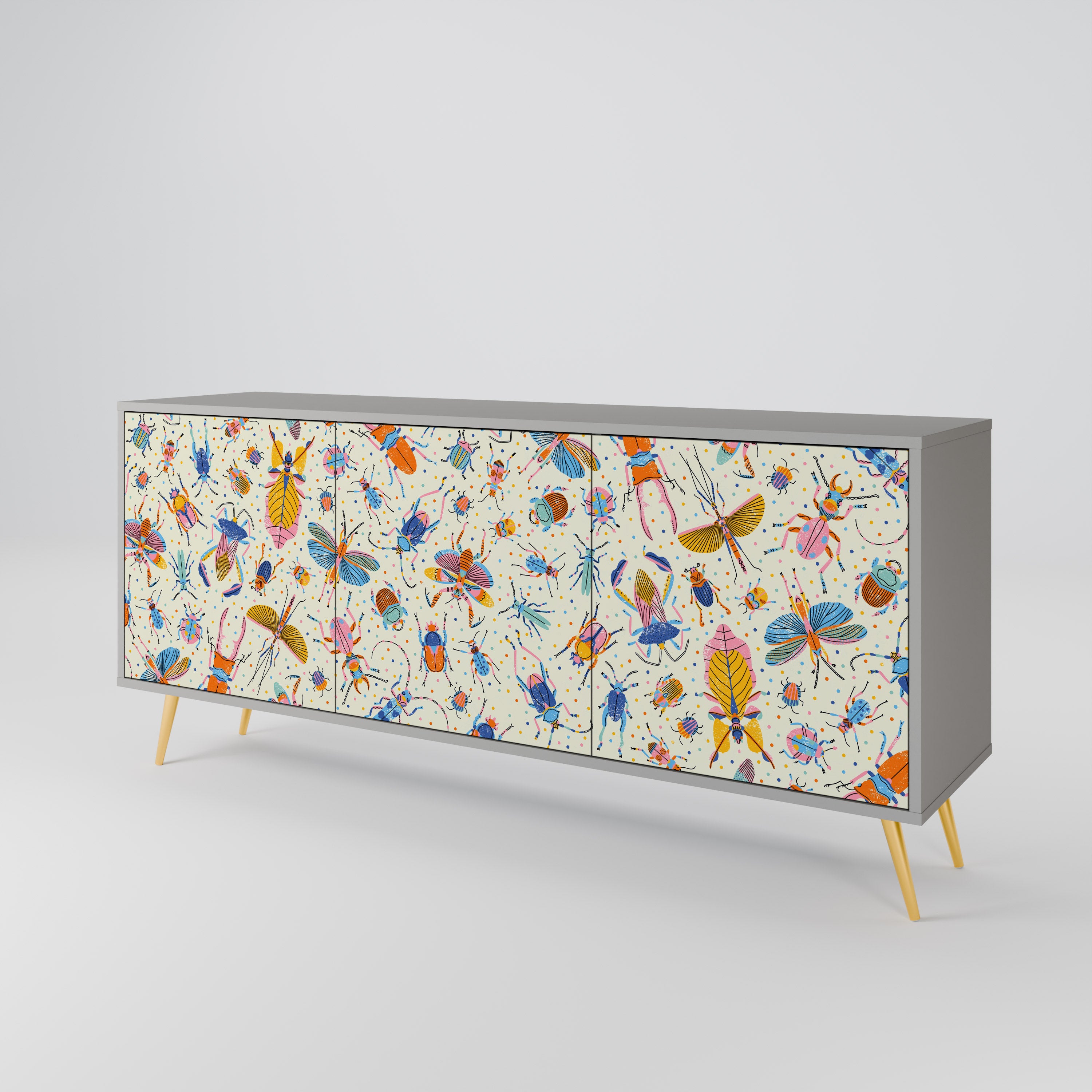 COLORFUL INSECTS 3-Door Sideboard