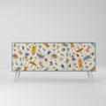 COLORFUL INSECTS Sideboard mit 3 Türen in Grau