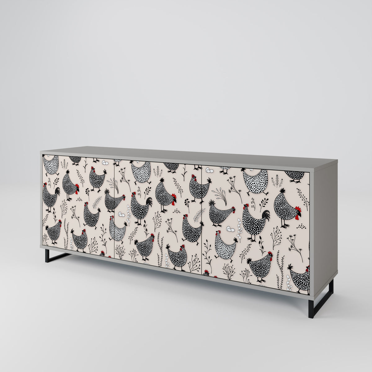 HAPPY HENS 3-türiges Sideboard