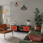 GEOMETRIC BRILLIANCE TV-Lowboard mit 2 Türen in Schwarz