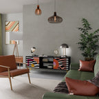 CHROMATIC ABSTRACT TV-Lowboard mit 2 Türen in Schwarz