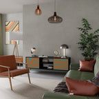 LINE COLLAPSE TV-Lowboard mit 2 Türen in Schwarz