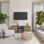 LINE COLLAPSE TV-Lowboard mit 2 Türen in Schwarz