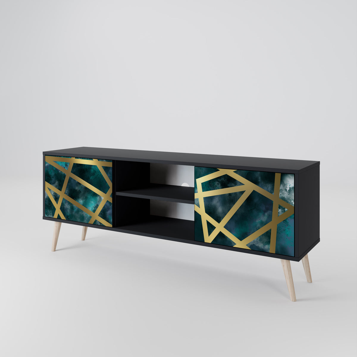 THE LABYRINTH OF GOLD 2-Door TV Cabinet