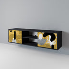 SHAPESHIFT SYMPHONY TV-Lowboard mit 2 Türen in Schwarz