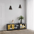 SHAPESHIFT SYMPHONY TV-Lowboard mit 2 Türen in Schwarz