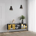 SHAPESHIFT SYMPHONY TV-Lowboard mit 2 Türen in Schwarz