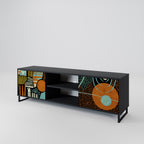 GEODE GLIMMER TV-Lowboard mit 2 Türen in Schwarz