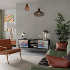 FINESSE MASH-UP TV-Lowboard mit 2 Türen in Schwarz