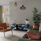 INKY MARBLE TV-Lowboard mit 2 Türen in Schwarz