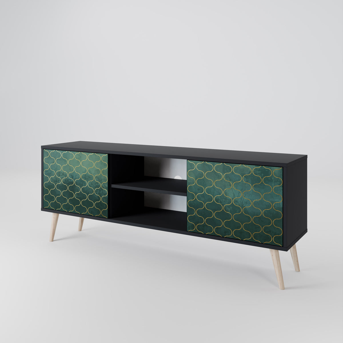 TESSELATED GREENERY 2-türiges TV-Lowboard
