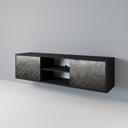 TESSELATED GRAYISH 2-türiges TV-Lowboard
