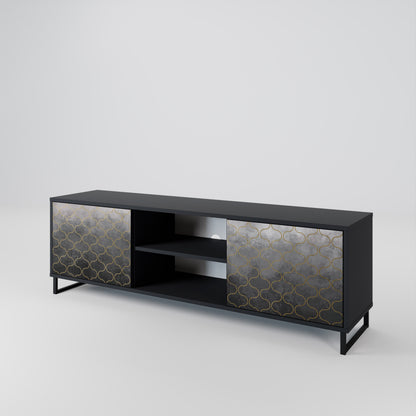 TESSELATED GRAYISH 2-türiges TV-Lowboard