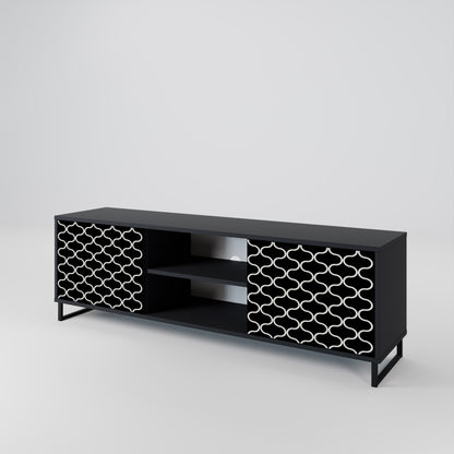 TESSELATED BLACKNESS 2-türiges TV-Lowboard