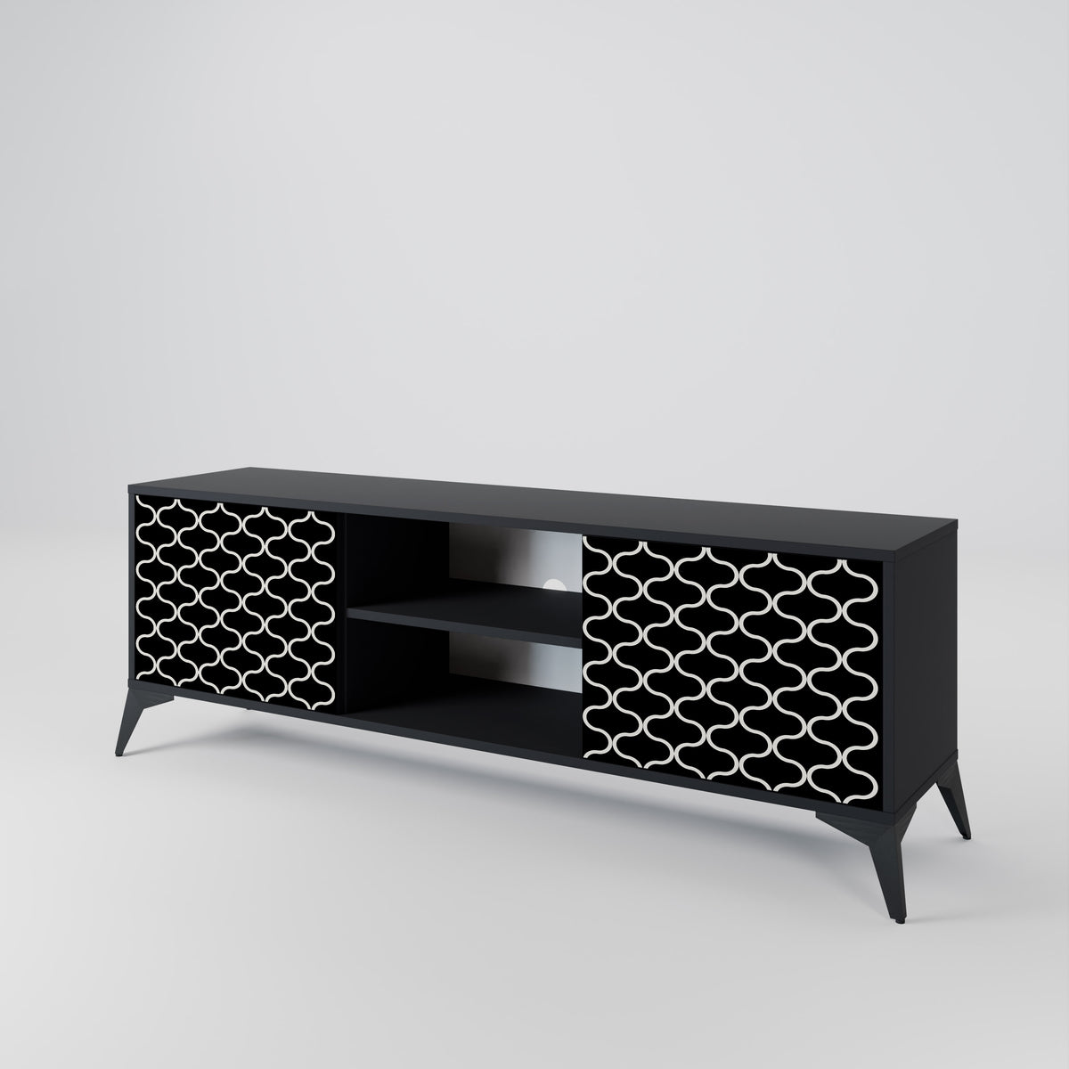 TESSELATED BLACKNESS 2-türiges TV-Lowboard