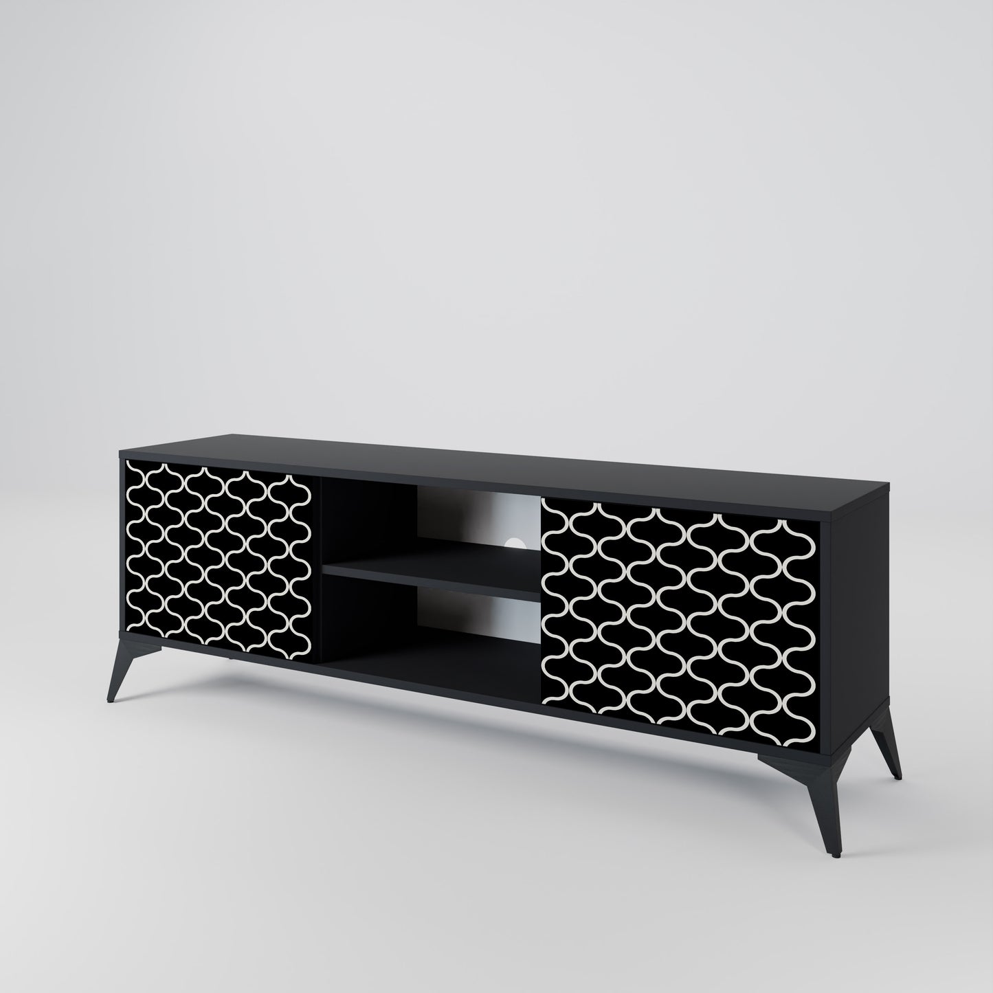 TESSELATED BLACKNESS 2-türiges TV-Lowboard