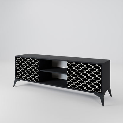 TESSELATED BLACKNESS 2-türiges TV-Lowboard