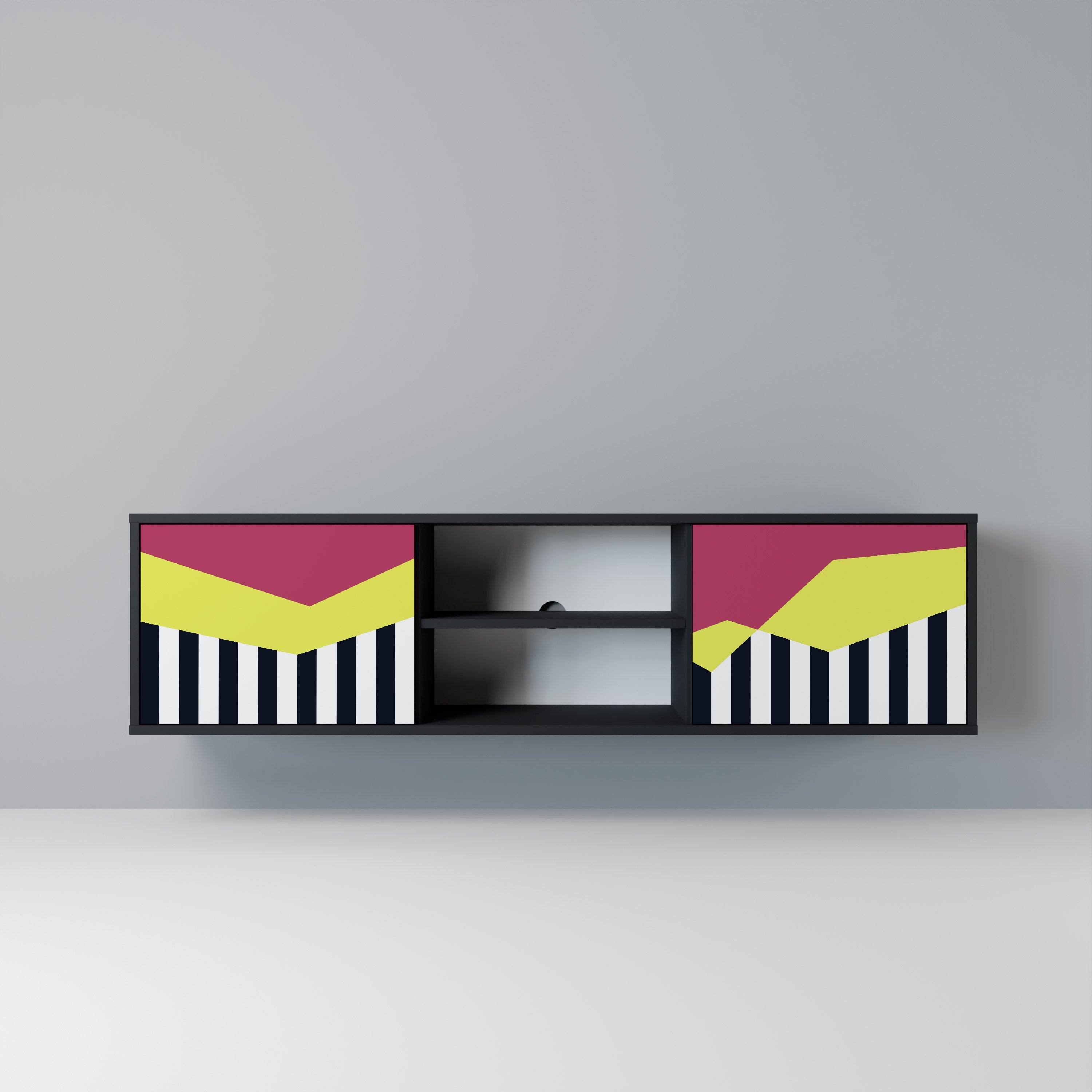 PIANO FANTASY TV-Lowboard mit 2 Türen in Schwarz