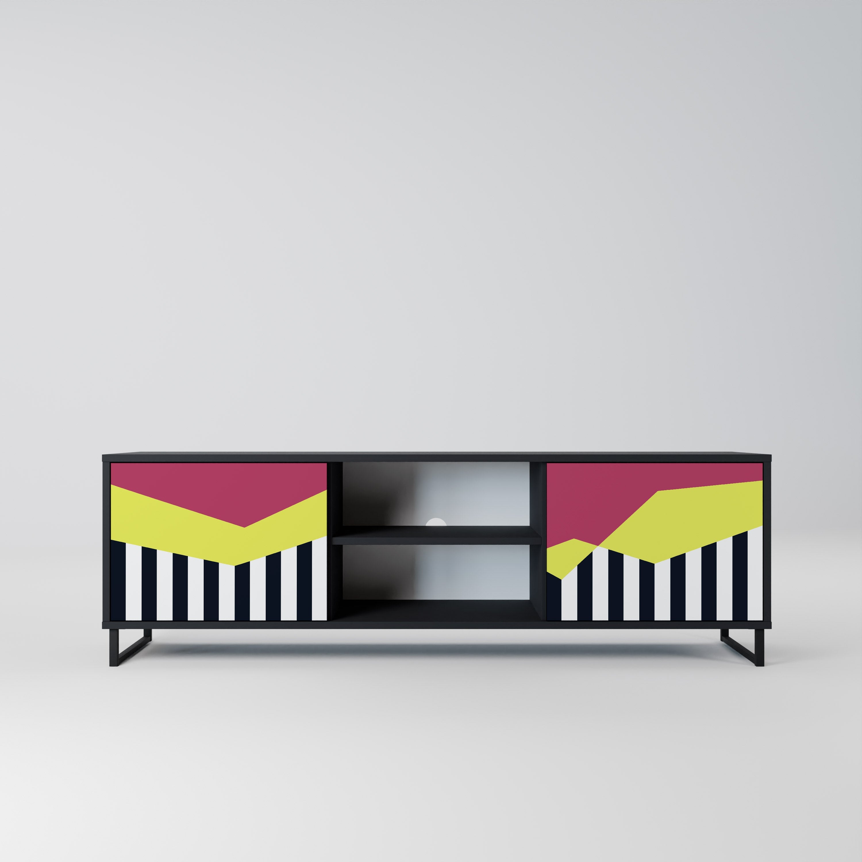 PIANO FANTASY TV-Lowboard mit 2 Türen in Schwarz