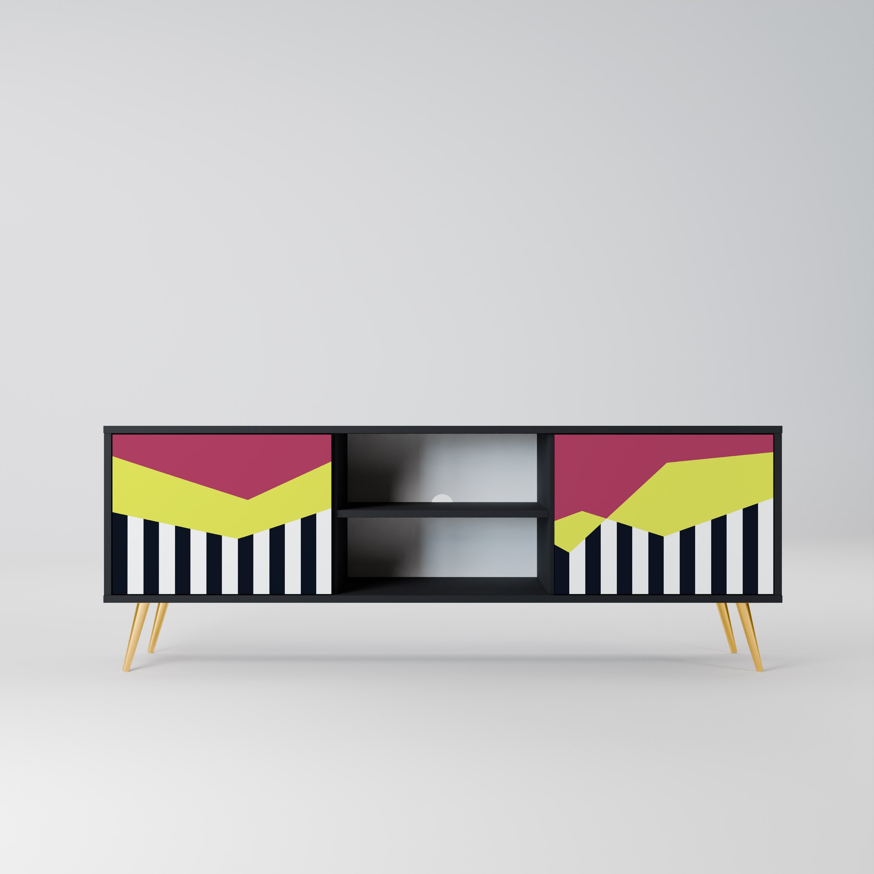 PIANO FANTASY TV-Lowboard mit 2 Türen in Schwarz