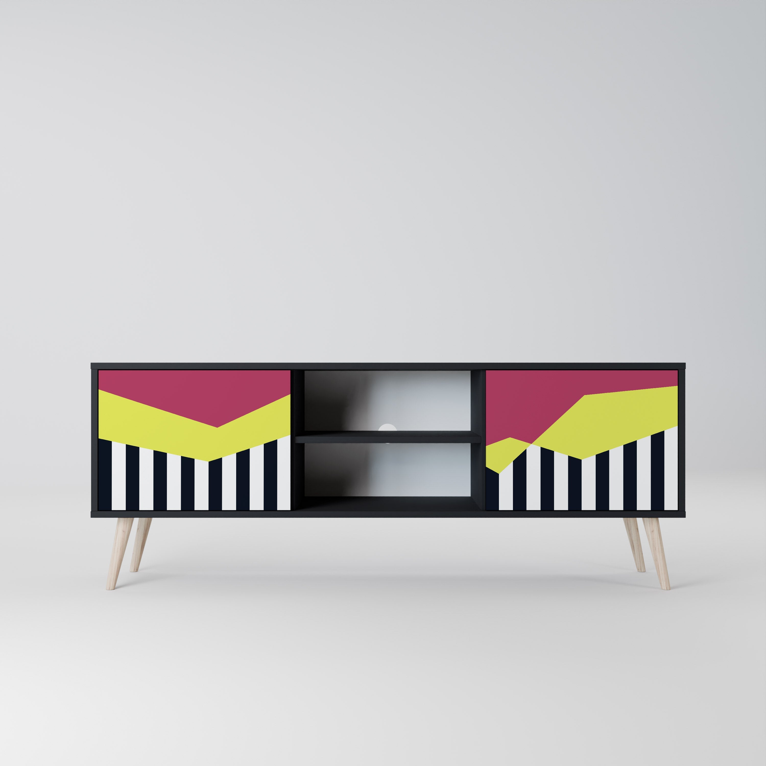 PIANO FANTASY TV-Lowboard mit 2 Türen in Schwarz