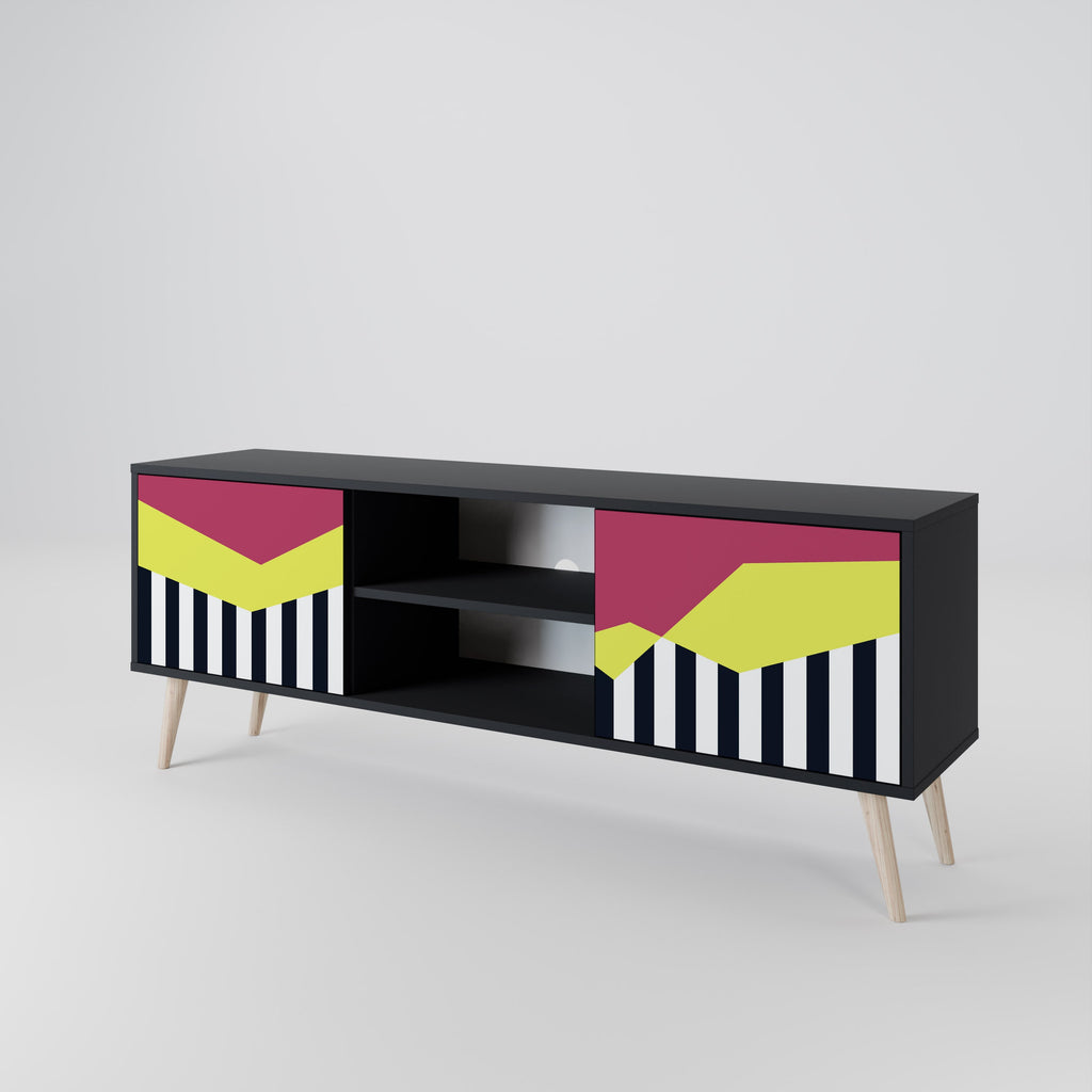 PIANO FANTASY TV-Lowboard mit 2 Türen in Schwarz