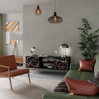 POLYGON VERVE TV-Lowboard mit 2 Türen in Schwarz