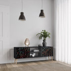 LUMINOUS SNARE TV-Lowboard mit 2 Türen in Schwarz