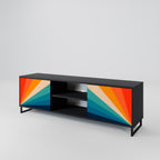 PRISM CONCUSSION TV-Lowboard mit 2 Türen in Schwarz