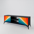 PRISM CONCUSSION TV-Lowboard mit 2 Türen in Schwarz