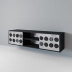 GHOSTLY GRADIENTS TV-Lowboard mit 2 Türen in Schwarz