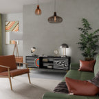 SPECTRA SHOWCASE TV-Lowboard mit 2 Türen in Schwarz