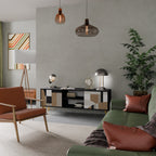 DELICATE MEMENTO TV-Lowboard mit 2 Türen in Schwarz